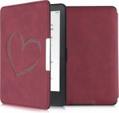 KW Mobile Puzdro KW Mobile - Brushed Heart - KW4974710 - pre Amazon Kindle Paperwhite 1/2/3 - tmavo červené