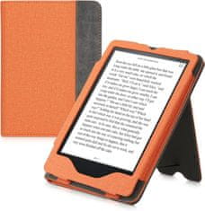 KW Mobile Púzdro KW Mobile Double Leather - KW5626106 - pre Amazon Kindle Paperwhite 5 (2021) - šedá, oranžová