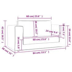 Vidaxl Detská rozkladacia pohovka 2-miestna krémová mäkký plyš