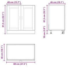 Petromila vidaXL Drezová základná skrinka Porto biela 80x46x81,5 cm