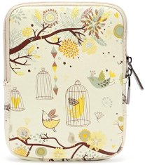 Durable Lock ARMORI Zipper Z076 - motív Yellow Birds - Univerzálne puzdro pre čítačky 6" - textilné, zips