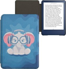 KW Puzdro KW Mobile - Cute Elephant - KW5998914 - pre Amazon Kindle 2022 - viacfarebné