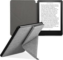 KW Puzdro KW Mobile - Origami Textil Light Grey - KW5776525 - pre Amazon Kindle Paperwhite 5 (2021) - svetlo šedé