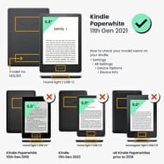 KW Puzdro KW Mobile - Suede Brushed Heart - KW5625806 - pre Amazon Kindle Paperwhite 5 (2021) - šedé