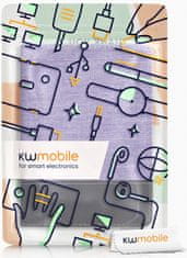 KW Púzdro KW Mobile - Leather And Canvas - KW5762645 - pre Amazon Kindle Paperwhite 5 (2021) - fialové, čierne