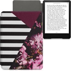 KW Puzdro KW Mobile - Flowers & Stripes - KW5625662 - pre Amazon Kindle Paperwhite 5 (2021) - viacfarebné