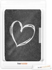 KW Puzdro KW Mobile Felt Brushed Heart - KW4848910 - pre Amazon Kindle Paperwhite 4 (2018) - čierne