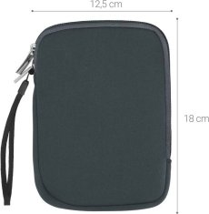 KW Púzdro KW Mobile Neoprene Zipper - KW5033422 - Univerzálne púzdro pre čítačky 6" - šedé