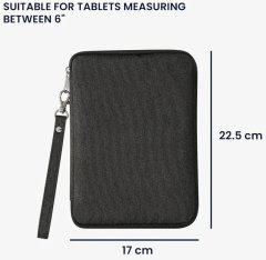 KW Puzdro KW Mobile Neoprene Zipper Stand - KW5962601 - Univerzálne puzdro pre čítačky 6" so stojanom - čierne