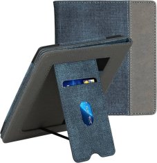 KW Púzdro KW Mobile Double Leather - KW6118917 - pre Onyx Boox Leaf 2 - farba čierna, denim