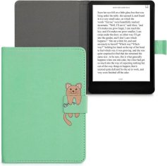 KW Puzdro KW Mobile - Cat Design - KW5781301 - pre Amazon Kindle Paperwhite 5 (2021) - zelené