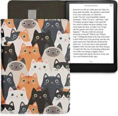 KW Puzdro KW Mobile - Cats - KW5781027 - pre Amazon Kindle Paperwhite 5 (2021) - viacfarebné, vrecko na ruku