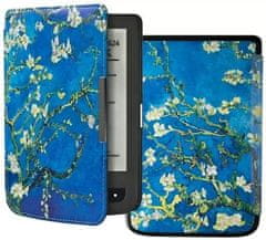 Durable Lock ARMORI TRIMER T039 - púzdro pre Pocketbook 614 / 615 / 624 / 625 / 626 - motív Blue Garden