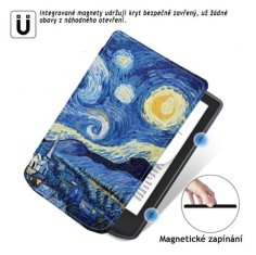 Durable Lock Armori Trimer T058, púzdro pre Pocketbook 629 Verse / 634 Verse Pro - magnetické zatváranie, AutoSleep, motív Gogh