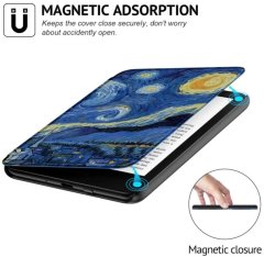 Durable Lock Armori Trimer T147, púzdro pre Amazon Kindle 8 (2016) - magnetické zatváranie, AutoSleep, motív Gogh