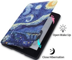 Durable Lock Armori Trimer T147, púzdro pre Amazon Kindle 8 (2016) - magnetické zatváranie, AutoSleep, motív Gogh