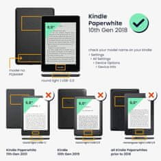 KW Puzdro KW Mobile - Butterfly Tendril - KW4897501 - pre Amazon Kindle Paperwhite 4 (2018) - šedé