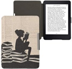 KW Puzdro KW Mobile - Girl And Books - KW2582448 - pre Amazon Kindle Paperwhite 1/2/3 - viacfarebné