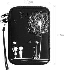 KW Mobile Puzdro KW Mobile Dandelion Love - KW5033506 - Univerzálne puzdro pre čítačky 6" - čierne