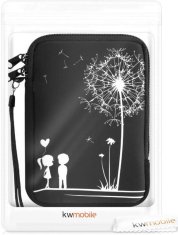 KW Mobile Puzdro KW Mobile Dandelion Love - KW5033506 - Univerzálne puzdro pre čítačky 6" - čierne