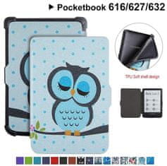 Durable Lock Puzdro Durable Lock PB-07 pre Pocketbook 616 / 617 / 618 / 627 / 628 / 632 / 633 - motív Owl