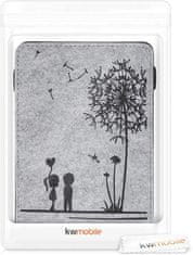 KW Mobile Puzdro KW Mobile - Dandelion Love - KW4760310 - pre Pocketbook 616/617/627/628/632/633 - farba čierna, šedá