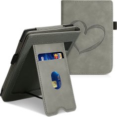 KW Mobile Puzdro KW Mobile - Brushed Heart - KW5481704 - pre Pocketbook 616/617/627/628/632/633 - šedé