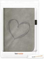 KW Mobile Puzdro KW Mobile - Brushed Heart - KW5481704 - pre Pocketbook 616/617/627/628/632/633 - šedé