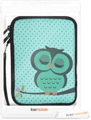 KW Púzdro KW Mobile Sleeping Owl - KW5033510 - Univerzálne púzdro pre čítačky 6" - tyrkysové