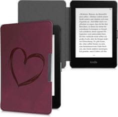 KW Mobile Puzdro KW Mobile - Brushed Heart - KW4897512 - pre Amazon Kindle Paperwhite 4 (2018) - tmavo červené