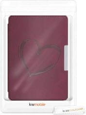 KW Mobile Puzdro KW Mobile - Brushed Heart - KW4897512 - pre Amazon Kindle Paperwhite 4 (2018) - tmavo červené