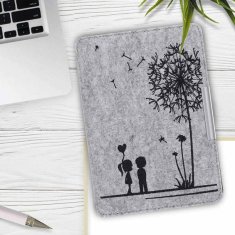 KW Puzdro KW Mobile Felt Dandelion Love - KW4848903 - pre Amazon Kindle Paperwhite 4 (2018) - šedé