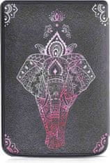 KW Mobile Puzdro KW Mobile - Elephant Sketch - KW4621614 - pre Pocketbook 616/617/627/628/632/633 - antracitové