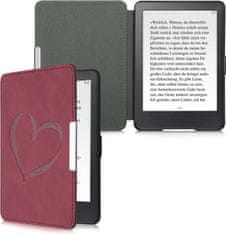 KW Mobile Puzdro KW Mobile - Brushed Heart - KW4974710 - pre Amazon Kindle Paperwhite 1/2/3 - tmavo červené