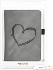 KW Mobile Puzdro KW Mobile - Brushed Heart - KW5567501 - pre Amazon Kindle Paperwhite 1/2/3 - šedé