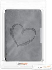 KW Mobile Puzdro KW Mobile - Brushed Heart - KW4974707 - pre Amazon Kindle Paperwhite 1/2/3 - šedé