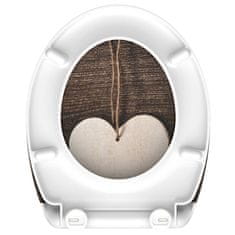 Petromila vidaXL SCHÜTTE WC sedadlo s pomalým zatváraním WOOD HEART potlač duroplast