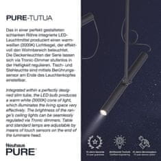 PAUL NEUHAUS PAUL NEUHAUS PURE TITUA LED stojacie svietidlo, čierna, stmievateľné, krátka hlava 3000K