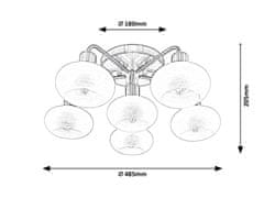 Rabalux Rabalux stropné svietidlo Sorina E14 6x MAX 40W patinovaná mosadz 3918