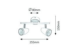 Rabalux Rabalux bodové svietidlo Karen LED 2x 4W 5565