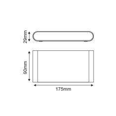 ACA ACA Lighting LED SMD vonkajšie nástenné svietidlo 11W 570LM 60d 230V AC 3.000K biela CRI80 IP54 30.000hod LG2632W