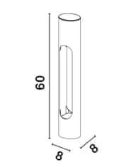 Nova Luce NOVA LUCE vonkajšie stĺpové svietidlo ELLERY čierny hliník a akryl LED 12W 3000K 100-240V IP65 9100917