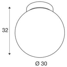 SLV BIG WHITE (SLV) SUN 30 nástenné svietidlo, okrúhle, 1x max. 60W, E27, čierne 1008127