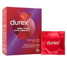 Durex Kondómy Feel Thin Extra Lubricated Regular Fit (Odtieň 24 ks)