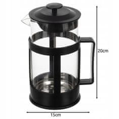 Ruhhy  24565 Kanvica na kávu, French press, čaj 1000 ml sklo