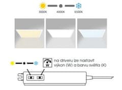 Ecolite Ecolite SMD panel 24W 59,5cmx3,3cm 4000lm CCT IP20 LED-GPL-24W/CCT