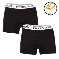 Pietro Filipi 2PACK pánske boxerky balls holder čierné (2BCL003) - veľkosť M