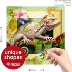 Wooden city Drevené puzzle Chameleon a kvety 505 dielikov