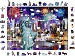 Wooden city Drevené puzzle Nočná New York 1010 dielikov