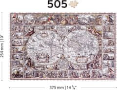 Wooden city Drevené puzzle Mapa doby objavov 505 dielikov